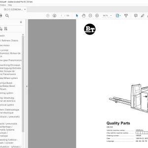 BT Forklift OS 3.0 Quality Parts Manual 325962AA-PDF DOWNLOAD
