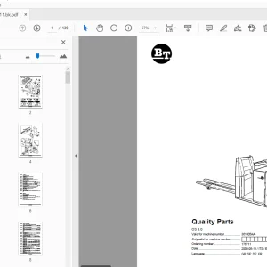 BT Forklift OS 3.0 Quality Parts Manual 361605AA - PDF