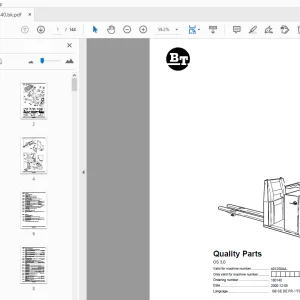 BT Forklift OS 3.0 Quality Parts Manual 401250AA - PDF
