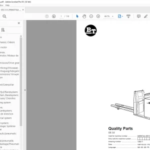 BT Forklift OS 3.0 Quality Parts Manual - PDF DOWNLOAD