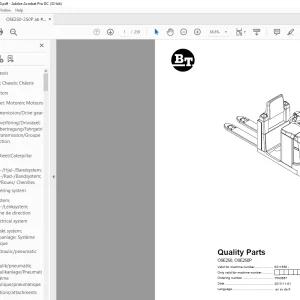 BT Forklift OS 3.0 Quality Parts Manual  PDF