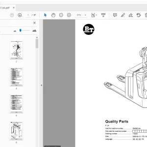 BT Forklift P 24 Quality Parts Manual 364690AA - PDF DOWNLOAD