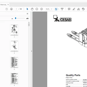BT Forklift LPE200,LPE220,LPE250 Quality Parts Manual 6304531 - PDF
