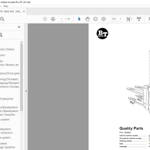 BT Forklift PPH 1600MX Quality Parts Manual - PDF DOWNLOAD