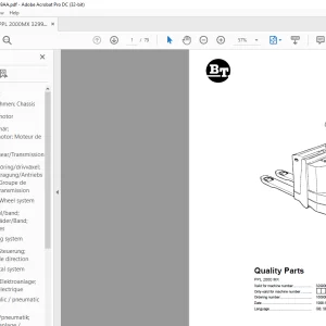 BT Forklift PPL 2000 MX Parts Manual - PDF DOWNLOAD