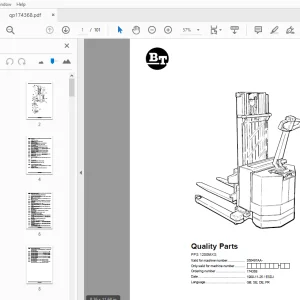 BT Forklift PPS 1200MXS Quality Parts Manual 350497AA - PDF
