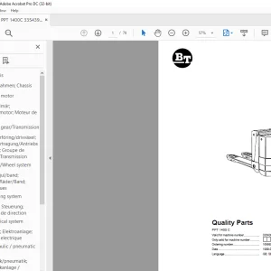 BT Forklift PPT 1400 C Quality Parts Manual 335439AA-PDF DOWNLOAD