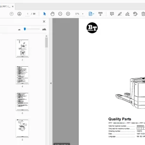 BT Forklift PPT 1400 MX/MXC/PPT 1600 MX/PPT 2000 MX Parts Manual - PDF