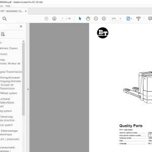 BT Forklift PPT 1800 MMD Quality Parts Manual 335439AA-PDF DOWNLOAD