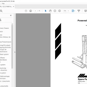 BT Forklift Powered Pallet Stacker MPL12S Parts Manual PDF