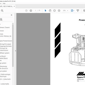 BT Forklift Powered Pallet Truck MPL 16D Spare Parts Manual - PDF DOWNLOAD