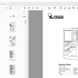 BT Forklift R 140/R 140 C Quality Parts Manual 411663AA - PDF