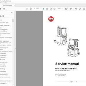 BT Forklift REFLEX RR B/E, RR B/E CC Service manual PDF