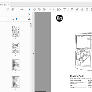 BT Forklift RR B1/B2/B3/E1/E2/E3/(C)/15 (AC) (ACi) Quality Parts Manual - PDF