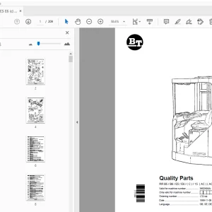 BT RR B5/B6/E5/E6/(C)/15 AC ACi Reach Truck Parts Manual PDF