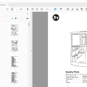 BT Forklift RR B7 B8 E7 E8 (C) 15 (AC) (ACi) Quality Parts Manual - PDF