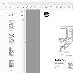 BT Forklift RR B7/B8/E7/E8/(C)/15 (AC) (ACi) Quality Parts Manual - PDF