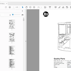 BT Forklift RR B7/B8/E7/E8/(C)/15 (AC) (ACi) Quality Parts Manual - PDF DOWNLOAD