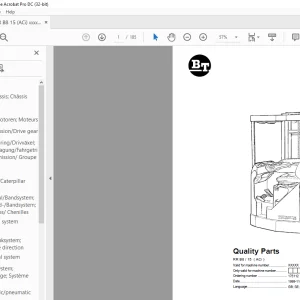 BT Forklift RR B8  15 ( ACi ) Quality Parts Manual - PDF DOWNLOAD