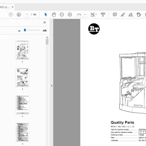 BT Forklift RR/M1/M2/M3/(C)/15 Quality Parts Manual - PDF DOWNLOAD