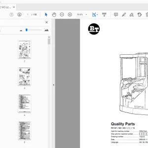 BT Forklift RR M1/M2/M3/(C)/15 Quality Parts Manual 360915AA - PDF