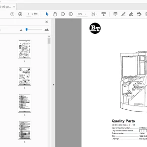 BT Forklift RR M1/M2/M3/(C)/15 Quality Parts Manual - PDF DOWNLOAD