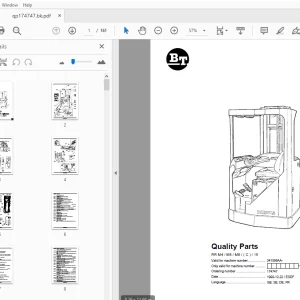 BT Forklift RR M4/M5/M6/(C)/15 Quality Parts Manual 341596AA - PDF