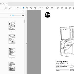 BT Forklift RR M4/M5/M6/(C)/15 Quality Parts Manual - PDF DOWNLOAD
