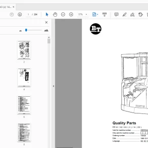 BT Forklift RR N1/N2/N3/(C)/14 (DC) Quality Parts Manual - PDF DOWNLOAD