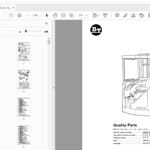 BT Forklift RR N1/N2/N3/(C)/15 (AC) (ACi) Quality Parts Manual - PDF