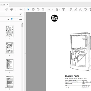BT Forklift RR N1/N2/N3/(C)/15 (AC) (ACi) Quality Parts Manual - PDF