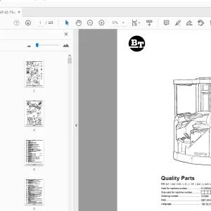 BT Forklift RR N1/N2/N3/(C)/15 (AC) (ACi) Quality Parts Manual - PDF