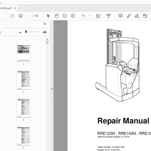 BT Forklift RRE120M,RRE140M,RRE160M Repair Manual (6111575) - PDF