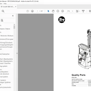 BT Forklift RRE140 Quality Parts Manual - PDFMDOWNLOAD