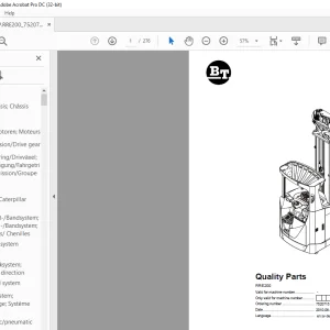 BT Forklift RRE200 Quality Parts Manual 7520715 - PDF DOWNLOAD