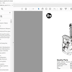 BT Forklift RRE200 RRE200C RRE200E RRE200EC Quality Parts Manual PDF