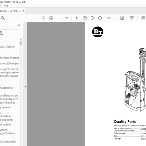 BT Forklift RRE200, RRE200C, RRE200E, RRE200EC Quality Parts Manual 6186991