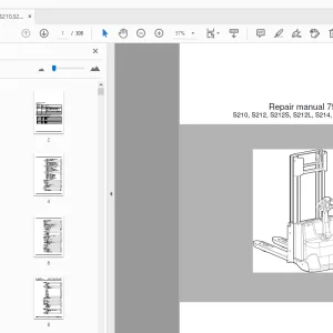 BT Forklift S210,S212,S212S,S212L,S214,S214L,S220D Repair Manual - PDF