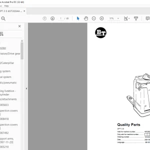 BT Forklift SPT 2.0 Quality Parts Manual -  PDF DOWNLOAD