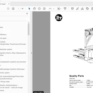 BT Forklift SWE160D Quality Parts Manual - PDF DOWNLOAD