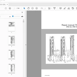 BT Forklift Toyota VRE125, VRE150, VRE125SF Repair Manual - PDF