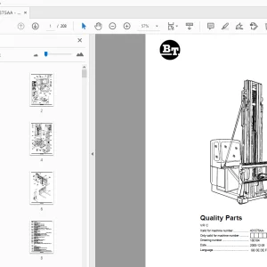 BT Forklift VR C Quality Parts Manual - PDF DOWNLOAD