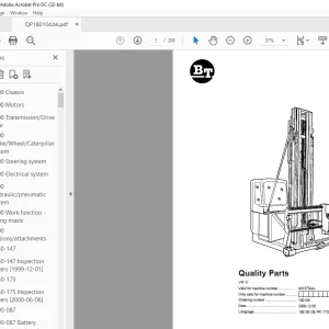 BT Forklift VR C Quality Parts Manual 401375AA-PDF DOWNLOAD