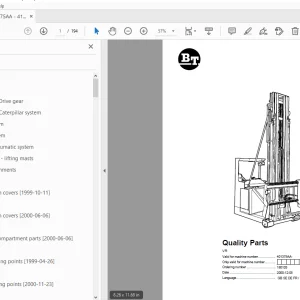 BT Forklift VR Quality Parts Manual - PDF DOWNLOAD