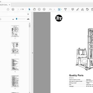 BT Forklift VR SF C Quality Parts Manual 362913AA - PDF DOWNLOAD