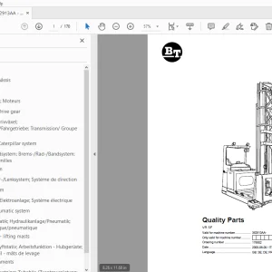 BT Forklift VR SF Quality Parts Manual - PDF DOWNLOAD