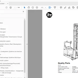 BT Forklift VR SF Quality Parts Manual - PDF DOWNLOAD