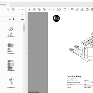 BT Forklift W18/W20/W20N Quality Parts Manual 406404AA - PDF