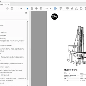 BT Forklifts VR Quality Parts Manual - PDF DOWNLOAD