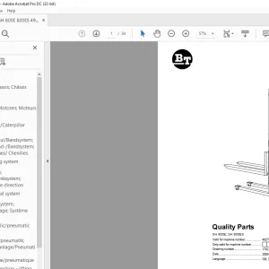 BT Forklift Handstapler SH 800E; SH 800ES Parts Manual - PDF DOWNLOAD